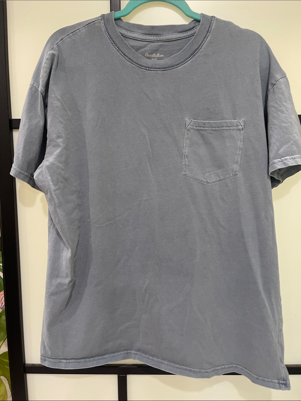 Goodfellow & Co Slate Gray Short‑Sleeve Pocket Tee